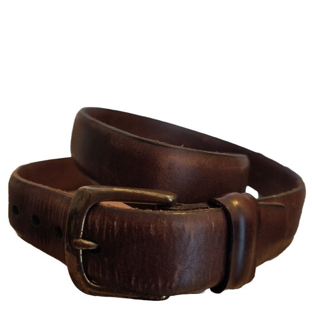 Dockers Belt 2565 Men's 36/90 Brown Leather Genuine Brass Buckle 41 in